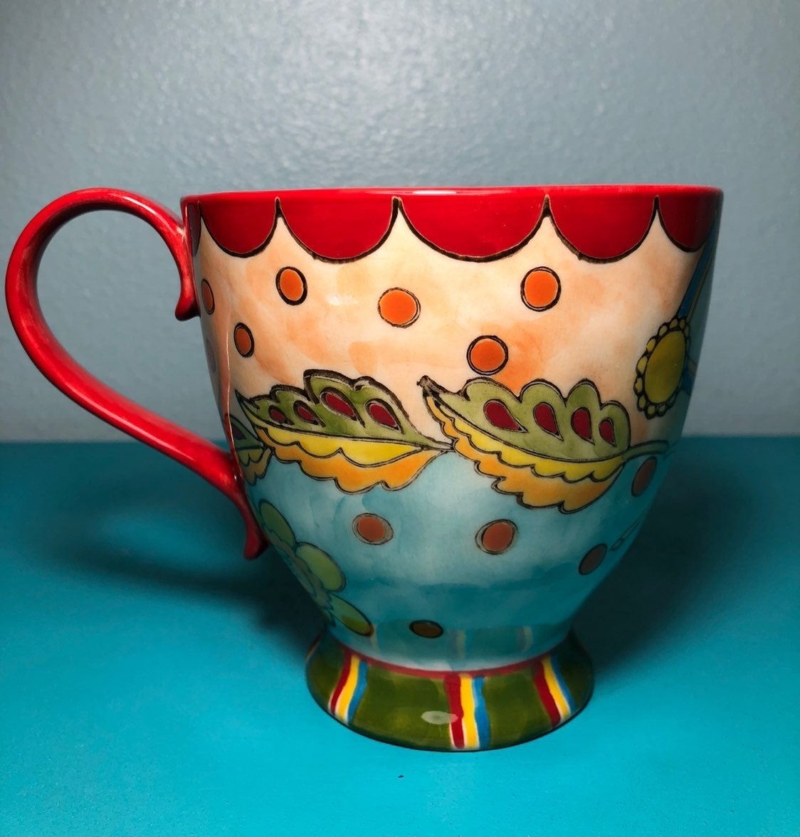 Multi Green & Red Mugs & Cups 16 oz Creative Co-Op Enameled Splatterware Pitcher Multi Green & Red Mugs & Cups 16 oz Creative Co-Op Enameled Splatterware Pitcher